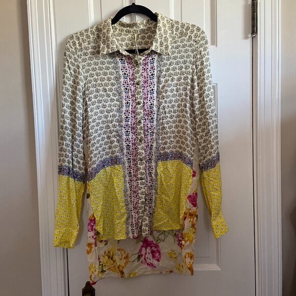 Aratta Silent Journey Dream Embroidered Button Down Shirt - Small - Picture 5 of 13